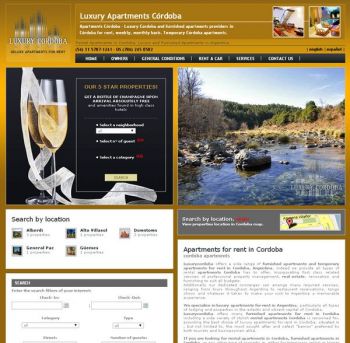sitios para inmobiliarias: Luxury Cordoba - DiseÃ±o Web sitio alquileres temporarios