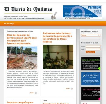 diseño web: El diario de Quilmes