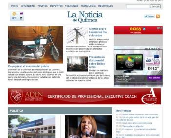 diseño web: La Noticia de Quilmes