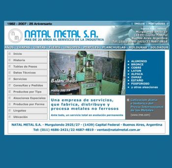 diseño web: Natal Metal