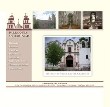 diseño web: Parroquia San Geronimo
